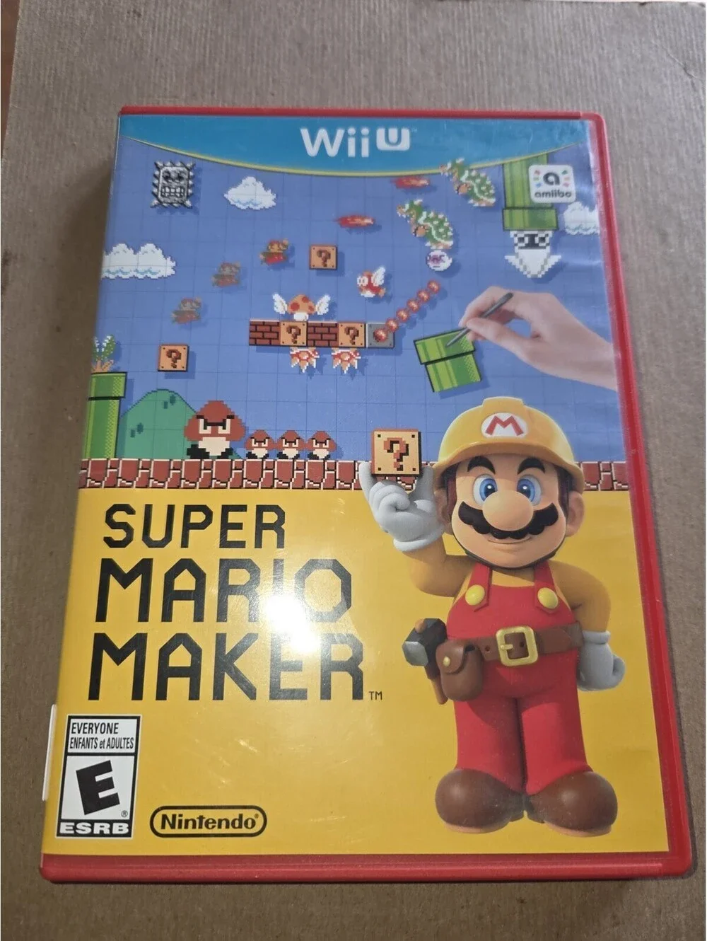 Super Mario Maker - Nintendo Wii U With Red Case ML431 A7